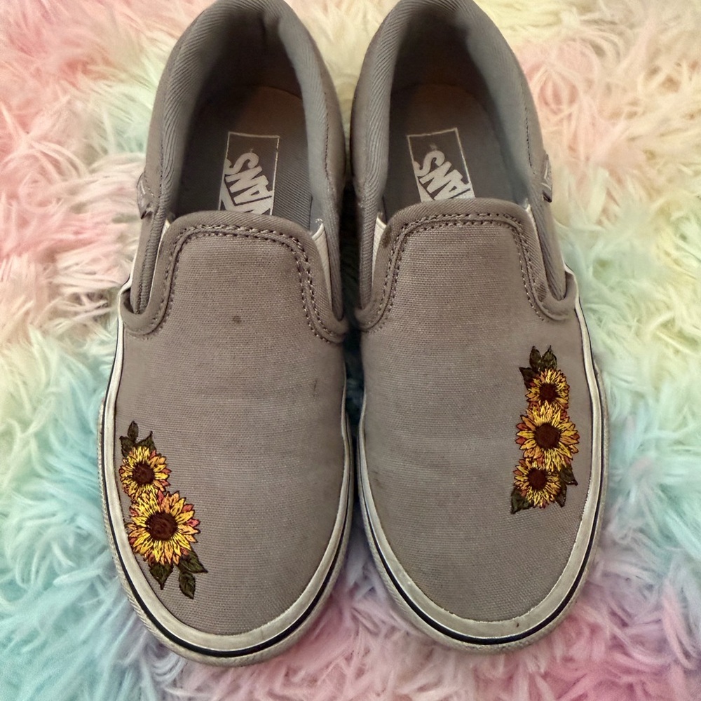 Vans Kids Gray Slip-On Shoes